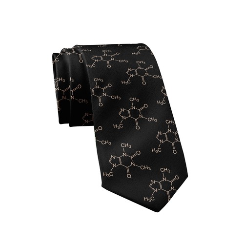 Caffeine molecules necktie - molecules,